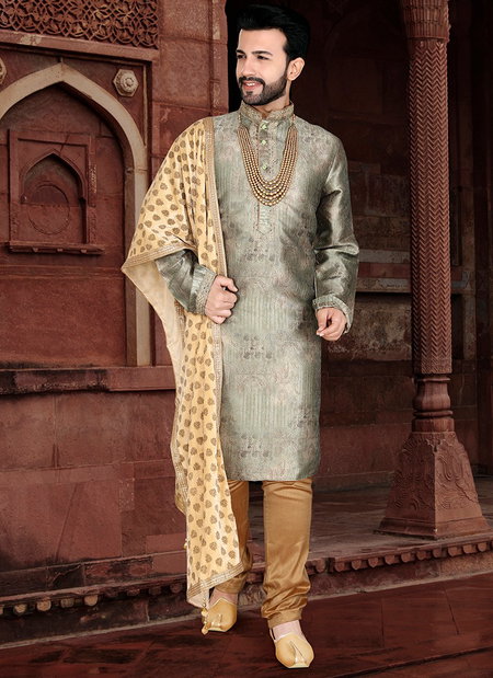 Pista Colour Outluk Vol 36 Traditional Jaqcuard Silk With Self Work Party Wear Kurta Pajama Mens Collection 36007